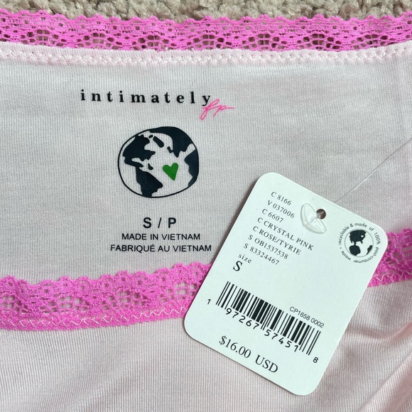 NEW Free People Intimately Care FP Low-Rise Hipster Lace-Trimmed Panty Underwear - Picture 7 of 16